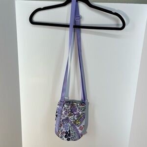 Vera Bradley Purple Floral Design NWT Water Bottle Holder with Side Pocket